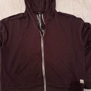 Vuori zip up jacket chocolate brown